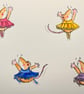 A5 card topper page using Penny Black stamps - Dancing mice