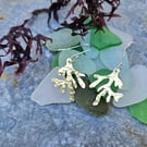 Brass seaweed earrings