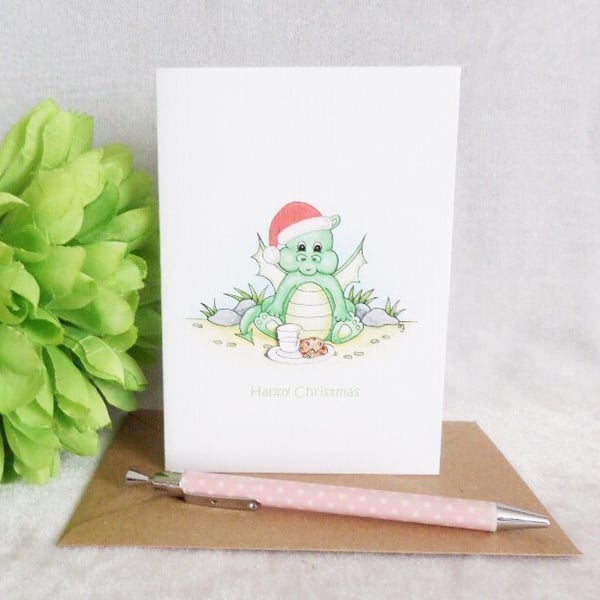 Christmas Baby Dragon Card