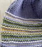Hand knitted striped baby hat - Image 2
