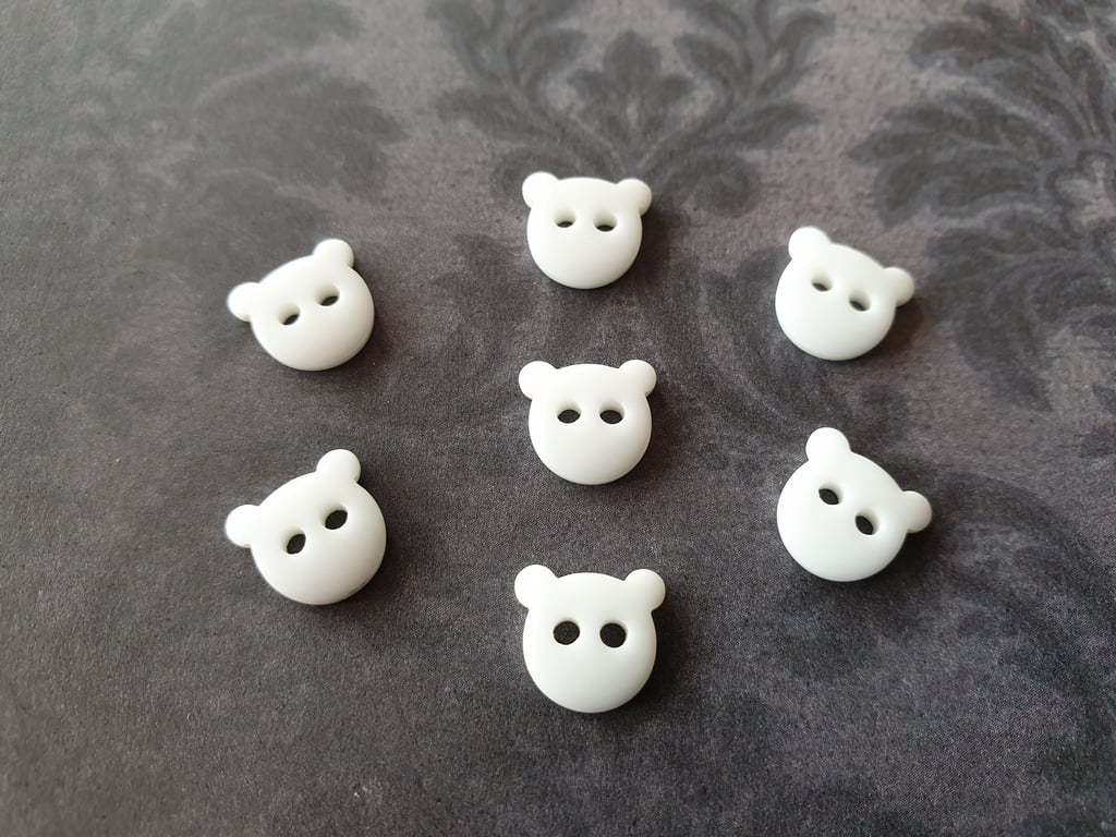 10mm 16L Teddy Bear Buttons