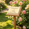 Oak wooden memorial stake plaque Grave marker Cemetery Marker Tree Marker 