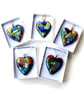 Patchwork Heart Dichroic Fused Glass Pendant Colour Choice Valentine