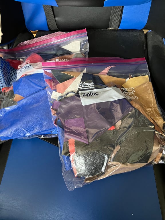 Big Bags of Scrap Leather (variety) roughly 350 grams - FREE SHIPPING