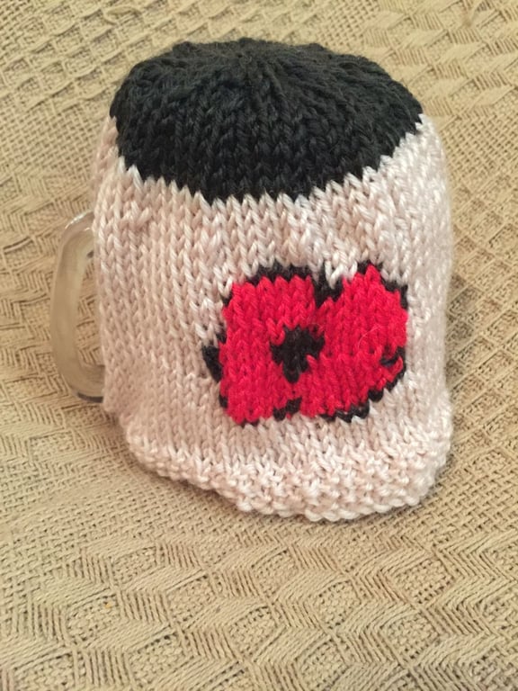 Little tan & poppy teapot cosy
