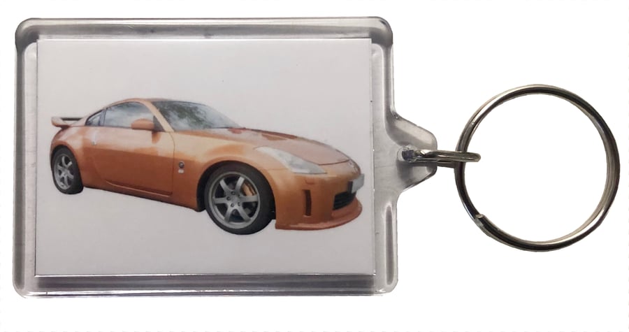 Nissan 350Z 2003 - Keyring with 50x35mm Insert - Car Enthusiast