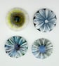 Blue Fused Glass Flower Brooch - Image 8