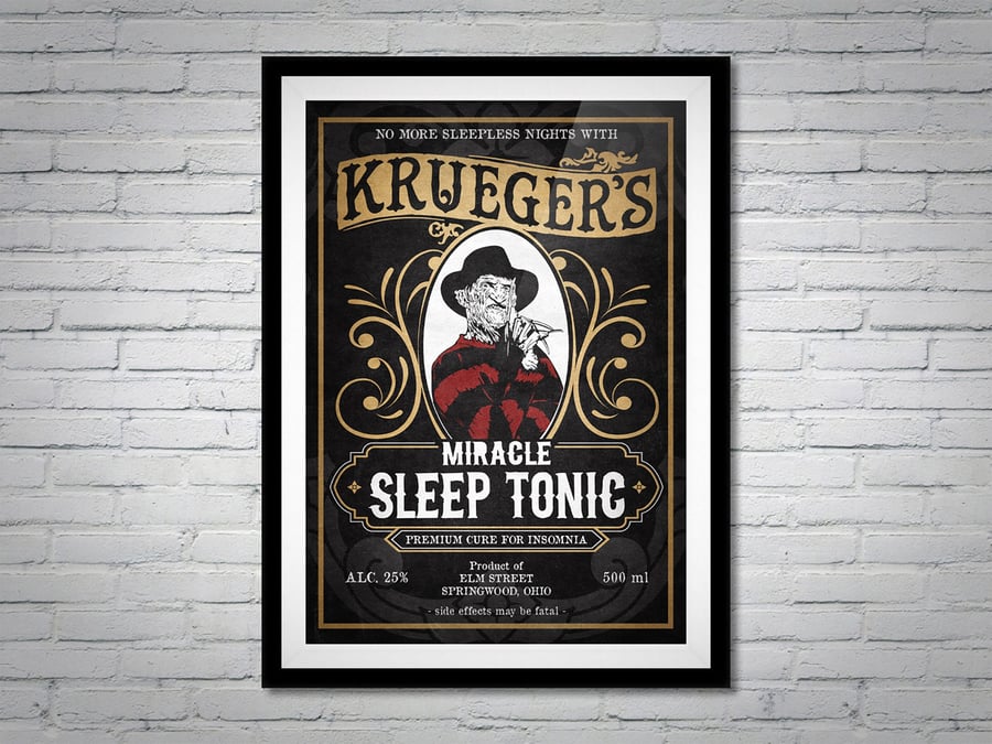 Freddy Krueger Nightmare on Elm Street Movie Poster Print Wall Art Gift