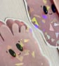 Holographic Pink Foot Ice Cream - Cute Retro Lolly Vinyl Sticker - Image 7