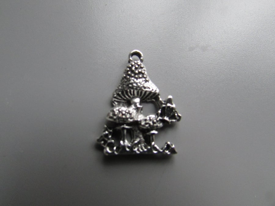 Toadstool Mushroom Fungi Tibetan silver Jewellery Charm