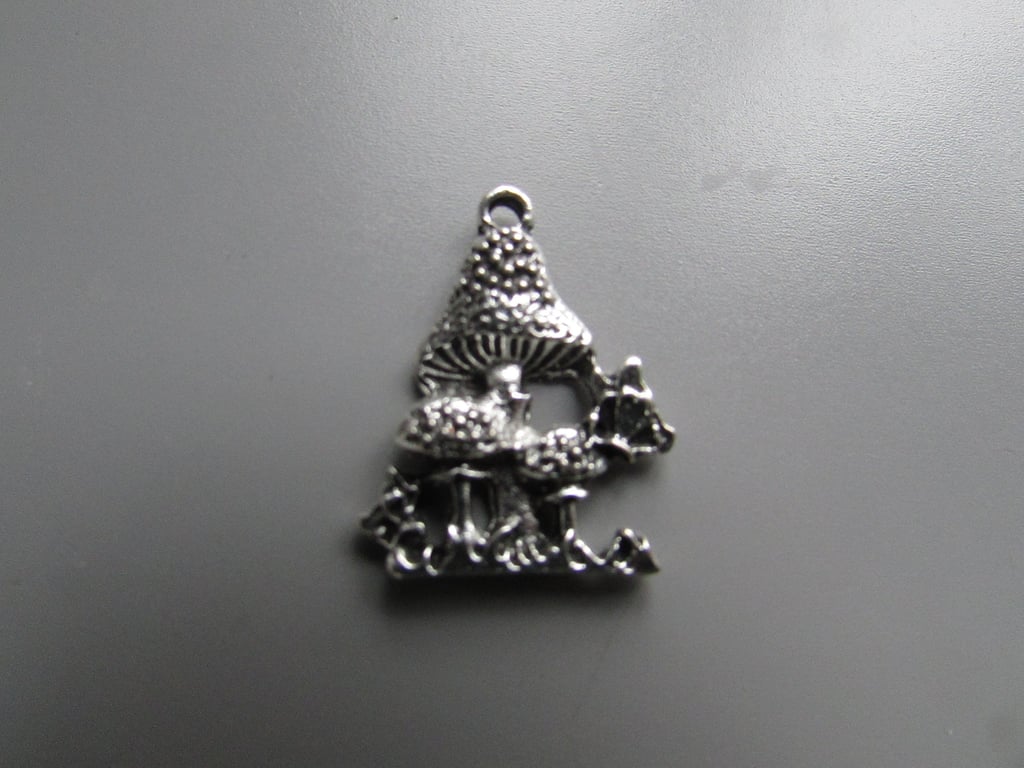 Toadstool Mushroom Fungi Tibetan silver Jewellery Charm