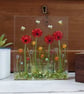 Floral Poppy Meadow Tealight Holder; Freestanding Poppies Picture Tile - Image 4