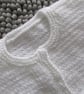 Round Neck Patterned Cardigan (White) - Image 4