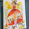 Inky and paint rose hip angel 
