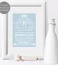Heritage Personalised Meaning of Name Print, christening new baby gift - Image 1