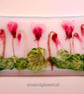 Unique Handmade Fused Glass Cyclamen on opaline Trinket Dish - Image 3