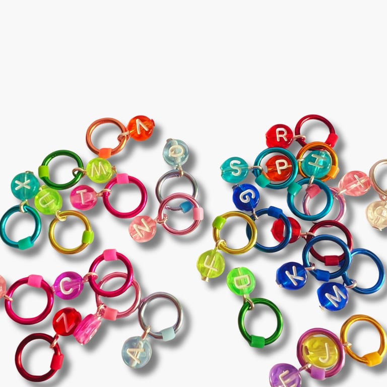 Alphabet Stitch Markers, Letters - Set of 26