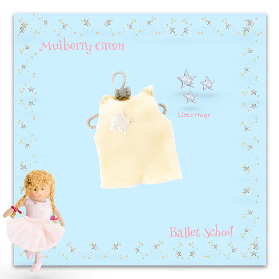 Ivory Practice Leotard to fit the Little Hugs Dolls