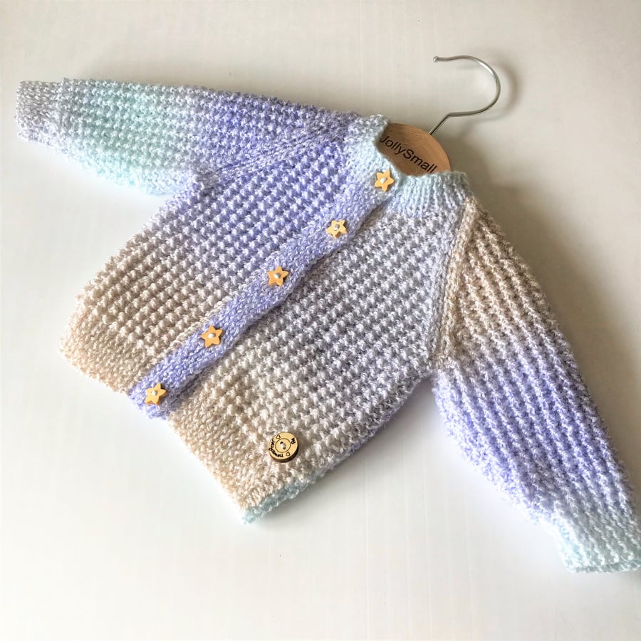 Baby Cardigan - hand knitted - newborn 