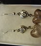 Glass Heart Earrings- Pinky - Image 3