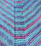 Hand knitted Neckerchief - Pink and Blue - Image 4