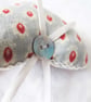 SET OF 3 LAVENDER BAGS - HEART SHAPED AND HAND EMBROIDERED - Image 4