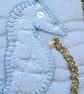 Unframed textile artwork - seahorse - Image 2
