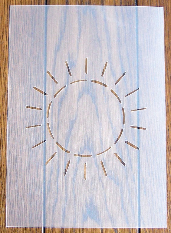 Sunshine Quilting Stencil A5 Mask Reusable PP Sheet for Arts & Crafts, DIY