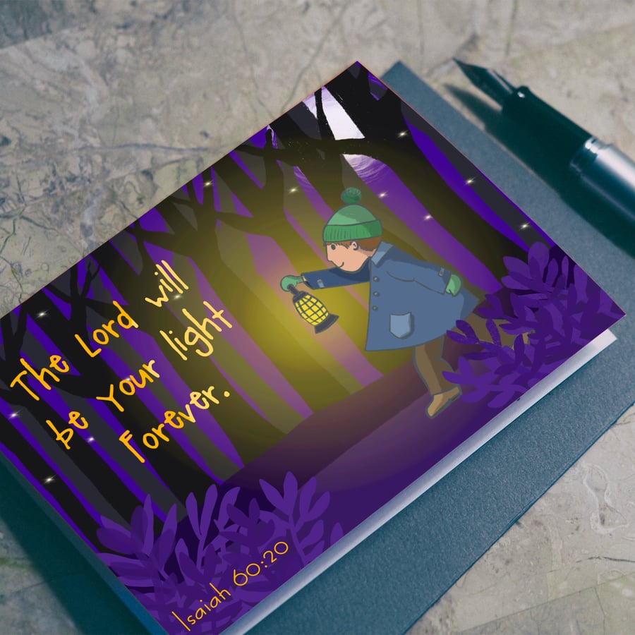 Be your light, Christian blessing card