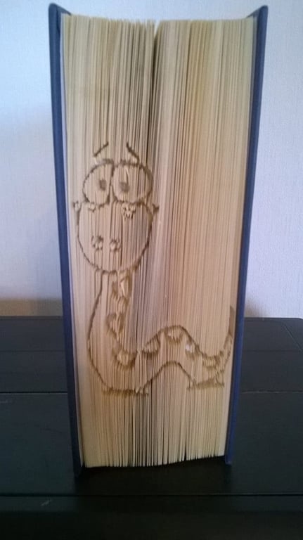 Snake, CUT & FOLD Book Folding Pattern - EMAILED PDF PATTERN