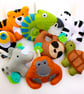 Make Your Own felt Jungle Garland Kit. Sewing pattern.