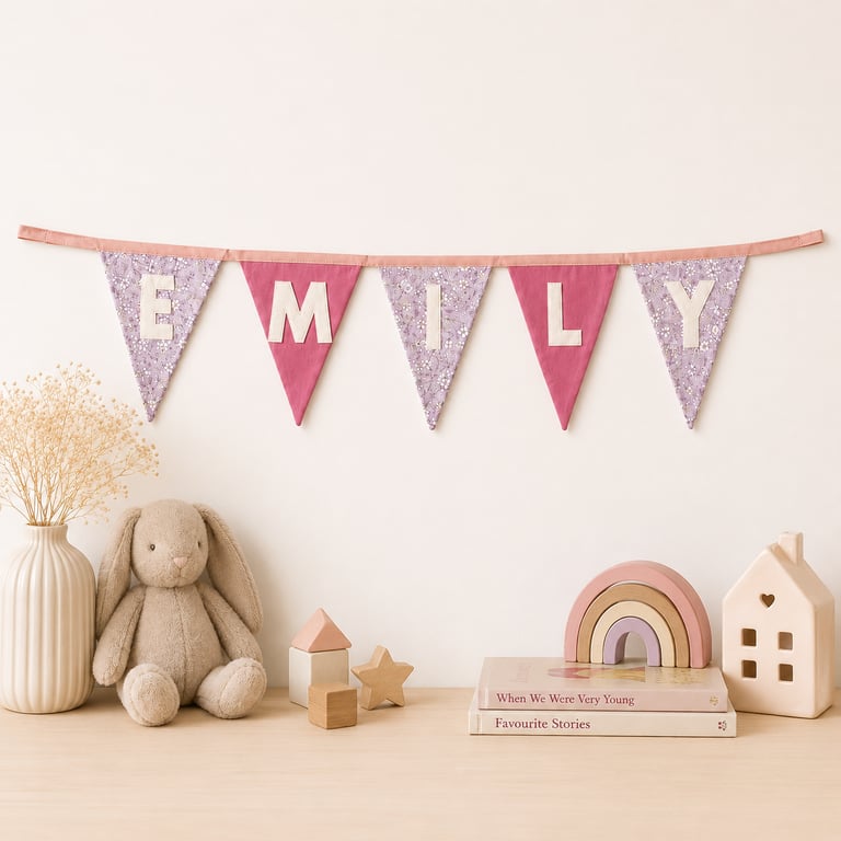 Personalised Liberty Floral Name Bunting