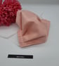 Face mask,  medium, pink satin feel, adjustable,  nose wire  - Image 6