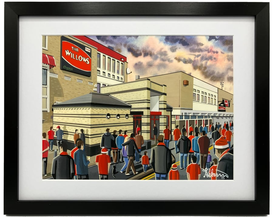 Salford. Framed & Unframed R Devils Art Print, Rugby League Club, Stadium Gift