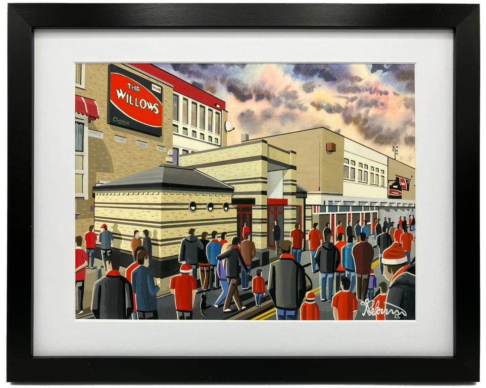 Salford. Framed & Unframed R Devils Art Print, Rugby League Club, Stadium Gift