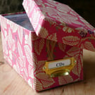 William Morris CD Storage Box: Handmade Bramble Red Keepsake