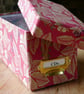 William Morris CD Storage Box: Handmade Bramble Red Keepsake - Image 1