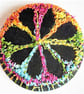 Buttons 1 inch button Hand Dyed Silks and Cottons Free Machine Embroidery Button