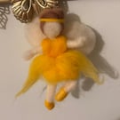 Hanging Felted Angel