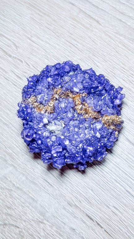 Handcrafted Geode-Inspired Resin Brooch