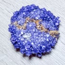 Handcrafted Geode-Inspired Resin Brooch