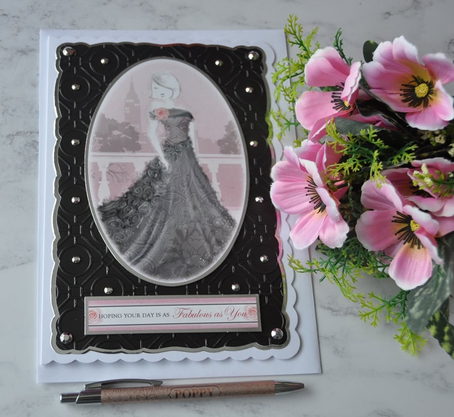 Birthday Girl Birthday Card Glamorous Fabulous 3D Luxury Handmade Card