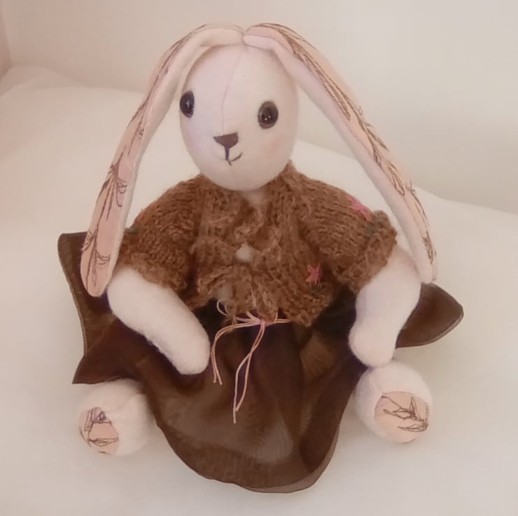 Collectable Rabbit, Velour Rabbit, Keepsake Rabbit - Folksy