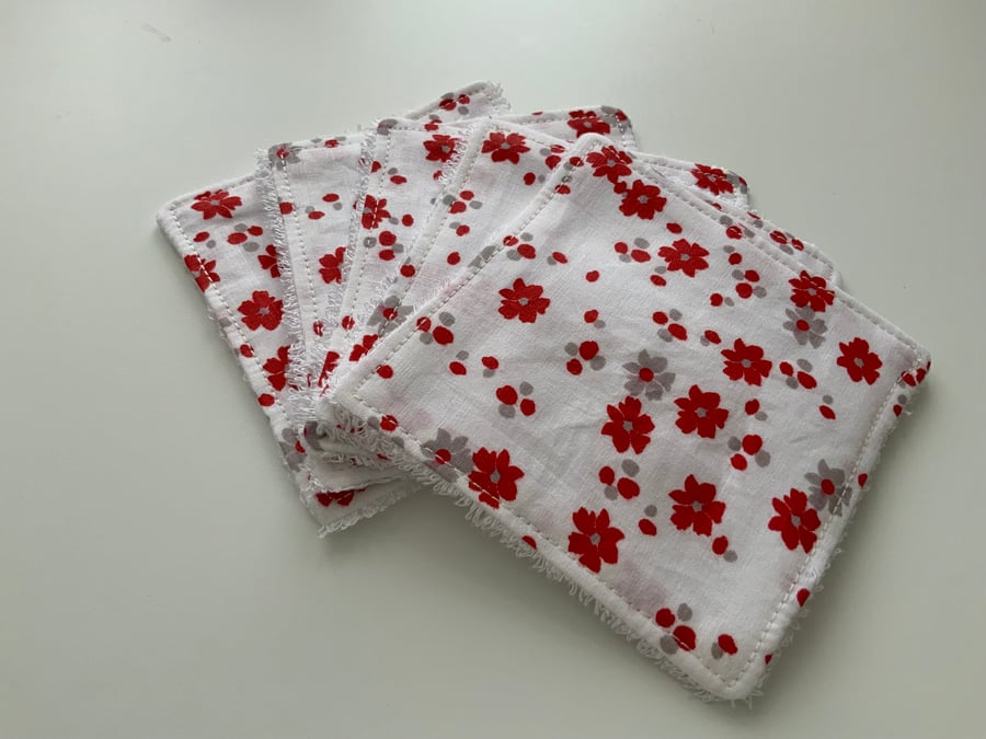 Reusable Bamboo Towelling Cotton Face Wipes, Eco friendly, Washable, Make up pad