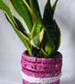 Handmade Metallic pinky purple indoor plant pot holder - Image 2