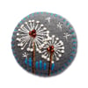 Dandelion inspired handmade felt brooch - Grey