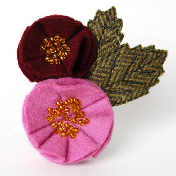 Rose Brooch in Pink