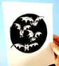 Bat Moon - lino print - Image 2