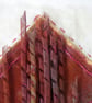 METAL WALL ART PICTURE. Abstract framed copper mixed media art. - Image 3