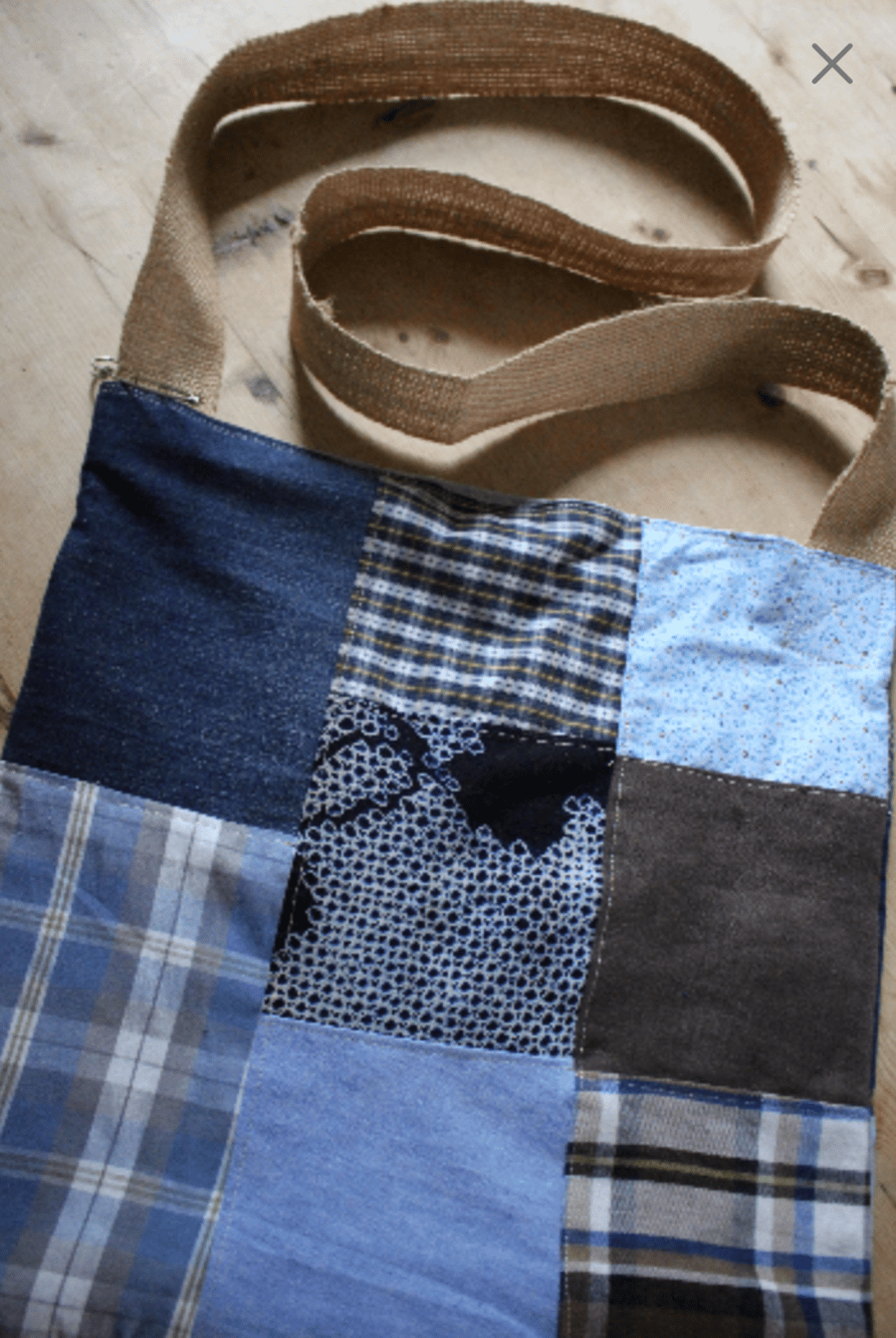 Handmade patchwork shoulder bag